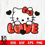 Cleveland Browns Hello Kitty Love Svg Eps Dxf Png File, Digital Download, Instant Download