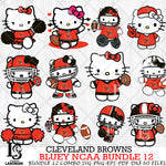 Cleveland Browns Hello Kitty NFL Bundle 12 Svg Eps Dxf Png File, Digital Download, Instant Download