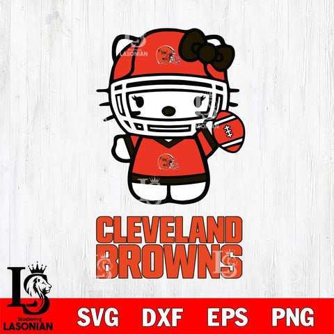 Cleveland Browns Hello Kitty Nfl 1 Svg Eps Dxf Png File, Digital Download, Instant Download