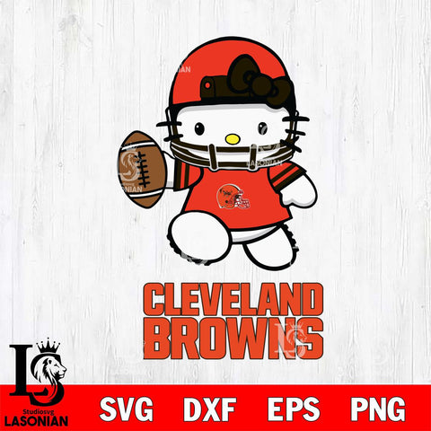 Cleveland Browns Hello Kitty Nfl 4 Svg Eps Dxf Png File, Digital Download, Instant Download