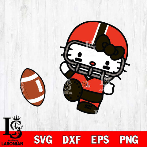 Cleveland Browns Hello Kitty sport 12 Svg Eps Dxf Png File, Digital Download, Instant Download