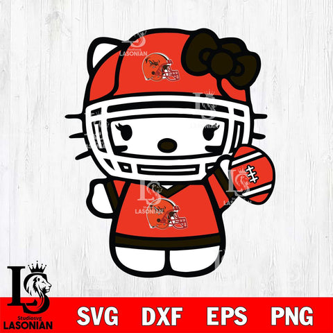 Cleveland Browns Hello Kitty sport 6 Svg Eps Dxf Png File, Digital Download, Instant Download