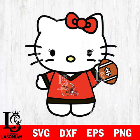 Cleveland Browns Hello Kitty sport 7 Svg Eps Dxf Png File, Digital Download, Instant Download