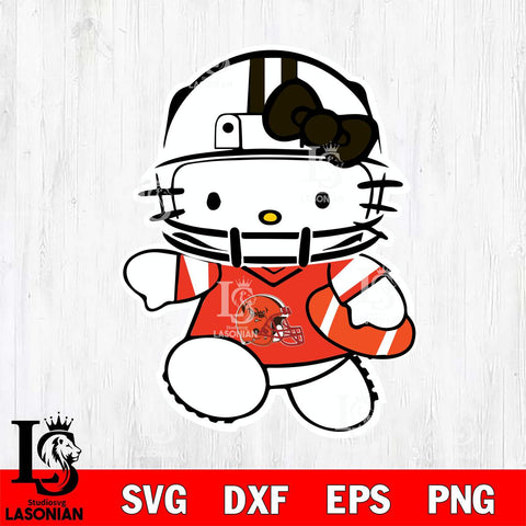 Cleveland Browns Hello Kitty sport 8 Svg Eps Dxf Png File, Digital Download, Instant Download