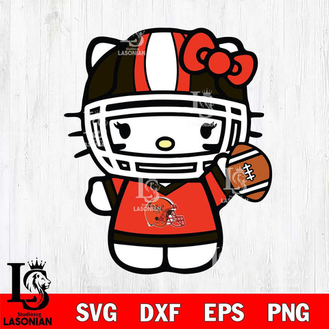 Cleveland Browns Hello Kitty sport 9 Svg Eps Dxf Png File, Digital Download, Instant Download