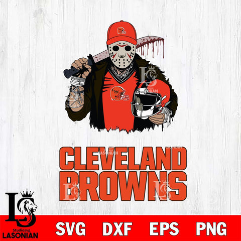 Cleveland Browns Jason Voorhees 2 Svg Eps Dxf Png File, Digital Download