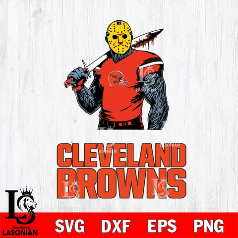 Cleveland Browns Jason Voorhees 7 Svg Eps Dxf Png File, Digital Download