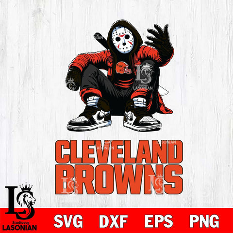 Cleveland Browns Jason Voorhees Halloween SVG Svg Eps Dxf Png File, Digital Download, Instant Download