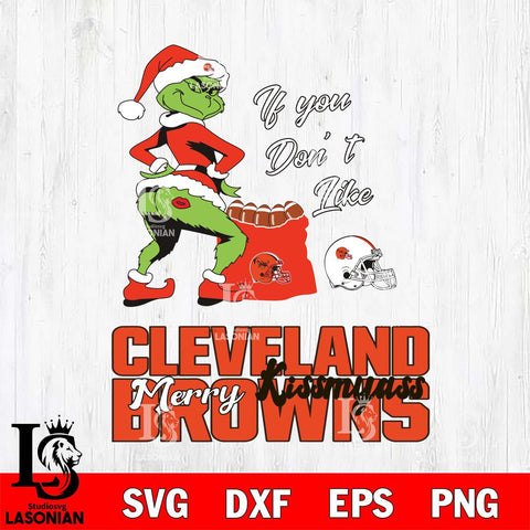 Cleveland Browns Merry kissmyass grinch Svg Eps Dxf Png File,NFL Svg Files,Digital Download,Sublimation,Instant Download