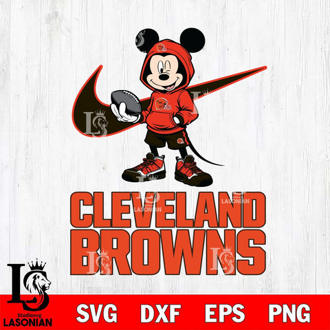 Cleveland Browns Mikey Mouse Disney NIKE, Svg Eps Dxf Png File, Digital Download