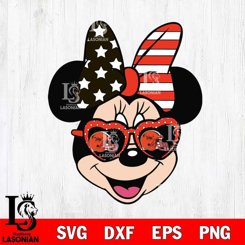 Cleveland Browns Minnie Mouse Love Svg Eps Dxf Png File, Digital Download, Instant Download