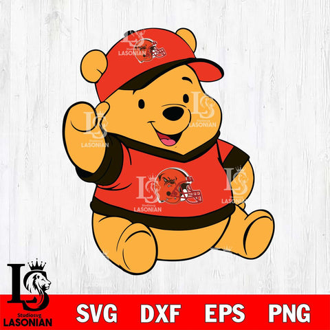 Cleveland Browns Pooh Bear Svg Eps Dxf Png File, Digital Download, Instant Download