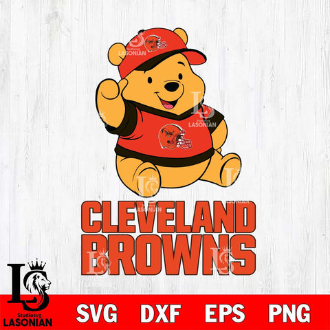 Cleveland Browns Pooh Bear Disney, Svg Eps Dxf Png File, Digital Download