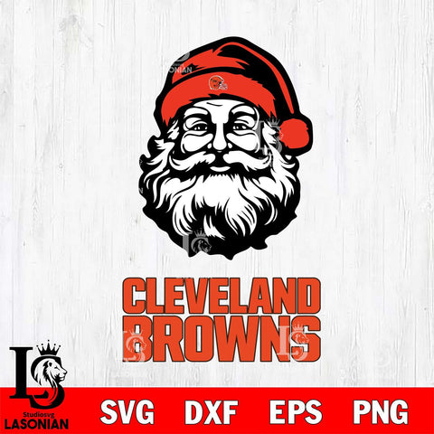 Cleveland Browns Santa Claus Christmas Svg Eps Dxf Png File,NFL Svg Files,Digital Download,Sublimation,Instant Download