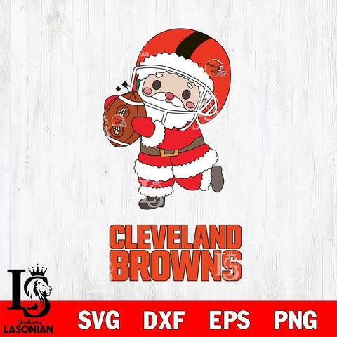 Cleveland Browns Santa Claus Cute Svg Eps Dxf Png File,NFL Svg Files,Digital Download,Sublimation,Instant Download