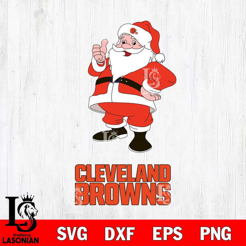 Cleveland Browns Santa claus Svg Eps Dxf Png File,NFL Svg Files,Digital Download,Sublimation,Instant Download