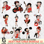 Cleveland Browns Sexy Fan Girls Bundle 12 Svg Eps Dxf Png File, Digital Download, Instant Download