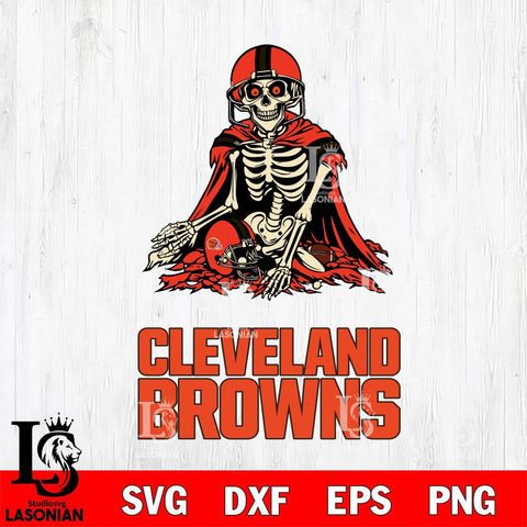 Cleveland Browns Skeleton Football 3 Svg Eps Dxf Png File, Digital Download