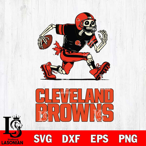 Cleveland Browns Skeleton Football Svg Eps Dxf Png File, Digital Download