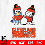 Cleveland Browns Snoopy & Bluey Football Svg Eps Dxf Png File,NFL Svg Files,Christmas svg ,Digital Download ,Instant Download