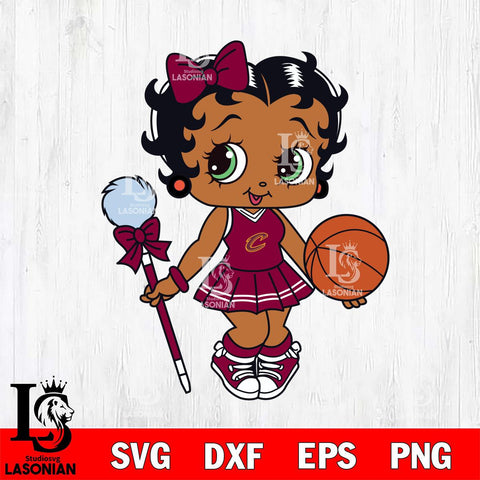 Cleveland Cavaliers Betty Boop NBA 3 Svg Eps Dxf Png File, NBA svg, Digital Download, Instant Download