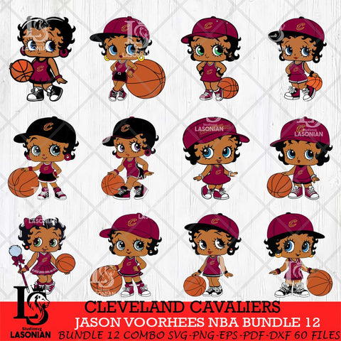 Cleveland Cavaliers Betty Boop NBA Bundle 12 SVG Svg Eps Dxf Png File,Bundle NBA svg, Digital Download, Instant Download