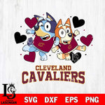 Cleveland Cavaliers Bluey & Bingo 10 Svg Eps Dxf Png File, NBA svg, Digital Download, Instant Download