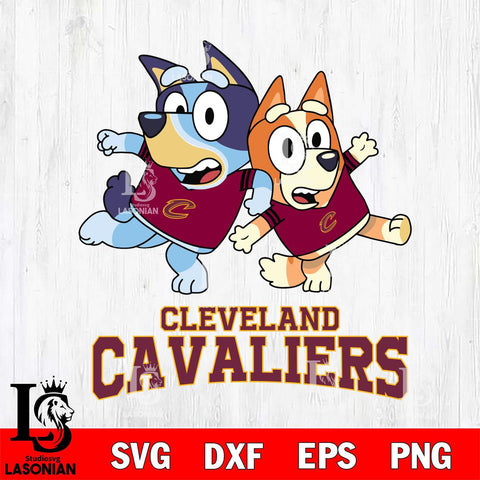 Cleveland Cavaliers Bluey & Bingo 13 Svg Eps Dxf Png File, NBA svg, Digital Download, Instant Download