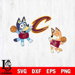 Cleveland Cavaliers Bluey & Bingo Svg Eps Dxf Png File, Digital Download, Instant Download