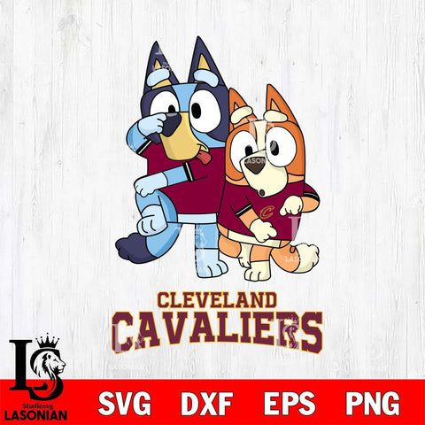 Cleveland Cavaliers Bluey & Bingo 18 Svg Eps Dxf Png File, NBA svg, Digital Download, Instant Download