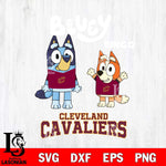 Cleveland Cavaliers Bluey & Bingo 4 Svg Eps Dxf Png File, NBA svg, Digital Download, Instant Download