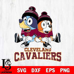 Cleveland Cavaliers Bluey & Bingo 8 Svg Eps Dxf Png File, NBA svg, Digital Download, Instant Download