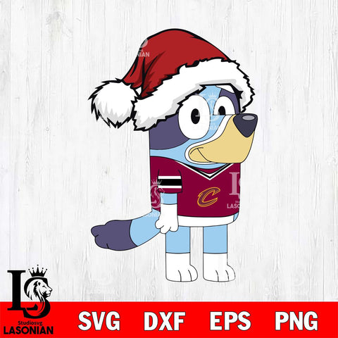 Cleveland Cavaliers Bluey Cartoon Christmas Svg Eps Dxf Png File, Digital Download, Instant Download