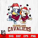 Cleveland Cavaliers Bluey Christmas NFL Svg Eps Dxf Png File, Digital Download