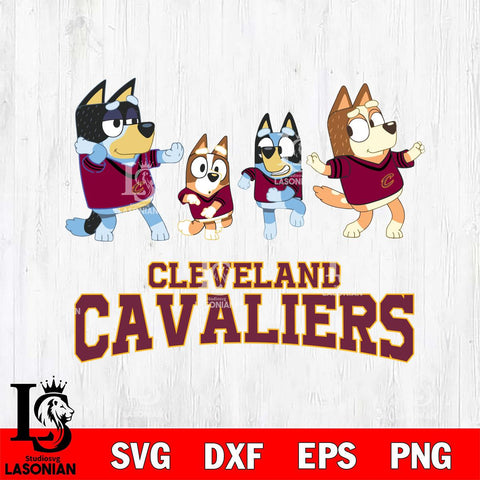 Cleveland Cavaliers Bluey Dance Mode Squats Svg Eps Dxf Png File, Digital Download, Instant Download