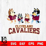 Cleveland Cavaliers Bluey Dance Squats Svg Eps Dxf Png File, Digital Download, Instant Download