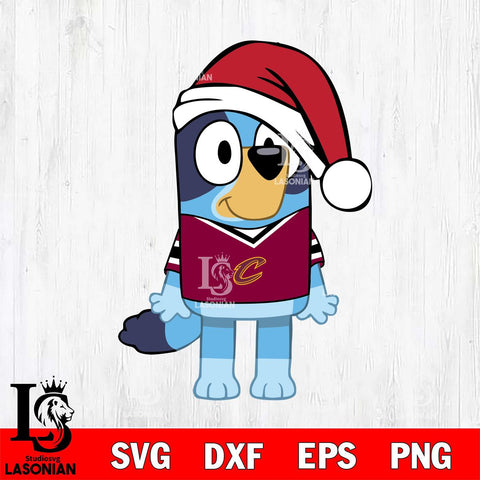 Cleveland Cavaliers Bluey Dog Christmas Svg Eps Dxf Png File, Digital Download, Instant Download