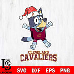 Cleveland Cavaliers Bluey Happy Christmas Svg Eps Dxf Png File, Digital Download