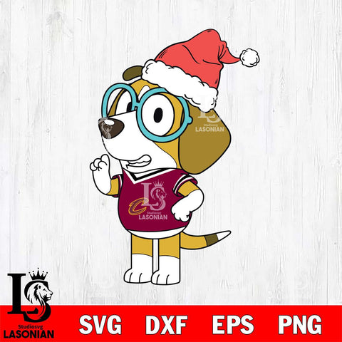 Cleveland Cavaliers Bluey Honey Christmas Svg Eps Dxf Png File, Digital Download, Instant Download