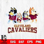 Cleveland Cavaliers Bluey Mode Dance Squats Svg Eps Dxf Png File, Digital Download, Instant Download