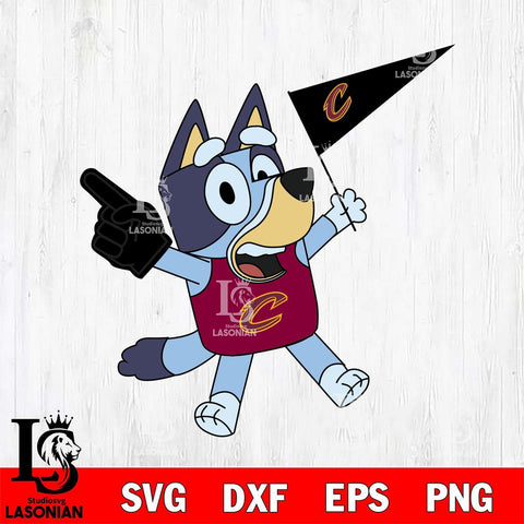 Cleveland Cavaliers Bluey sport flag Svg Eps Dxf Png File, Digital Download, Instant Download