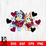 Cleveland Cavaliers Bluey sport heart Svg Eps Dxf Png File, Digital Download, Instant Download