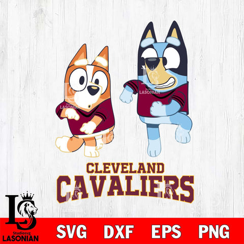 Cleveland Cavaliers Bluey with Chilli Dance Svg Eps Dxf Png File, Digital Download, Instant Download