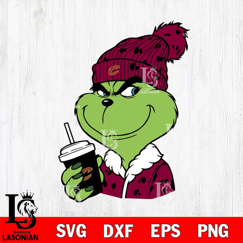 Cleveland Cavaliers Boujee Grinch 3 Svg Eps Dxf Png File, Digital Download, Instant Download