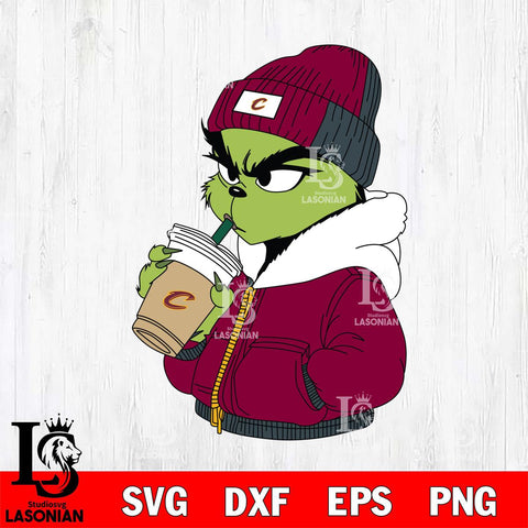 Cleveland Cavaliers Boujee Grinch 6 Svg Eps Dxf Png File, Digital Download, Instant Download