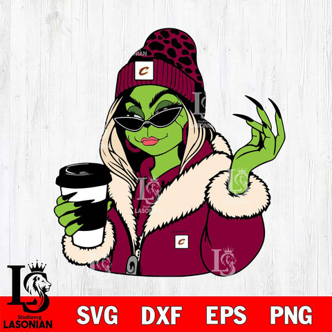 Cleveland Cavaliers Boujee Grinch 9 Svg Eps Dxf Png File, Digital Download, Instant Download