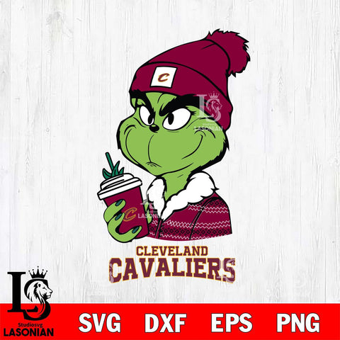 Cleveland Cavaliers Boujee Grinch Christmas Cut Files Cricut, Svg Dxf Eps Png file , Silhouette