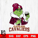 Cleveland Cavaliers Boujee Grinch Leopard Christmas Cut Files Cricut, Svg Dxf Eps Png file , Silhouette