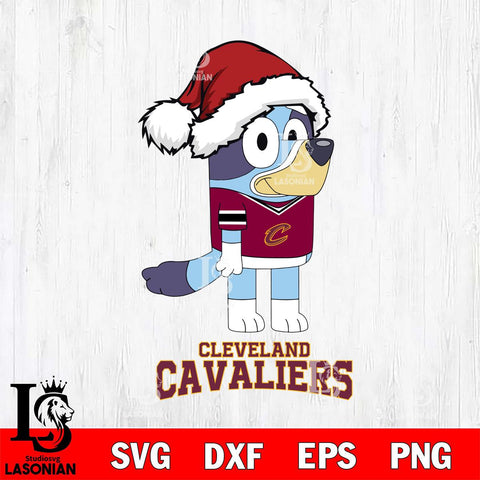 Cleveland Cavaliers Christmas Bluey Hat Svg , Christmas Svg , Bluey svg , Digital Download, dxf eps png pdf file