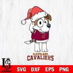 Cleveland Cavaliers Christmas Bluey Jack Sport Svg , Christmas Svg , Bluey svg , Digital Download, dxf eps png pdf file